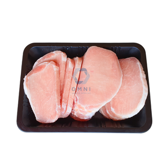 BONELESS PORK LOIN CHOP 无皮无骨猪肉头切猪扒 - 1KG/PKT, 12 - 15PCS