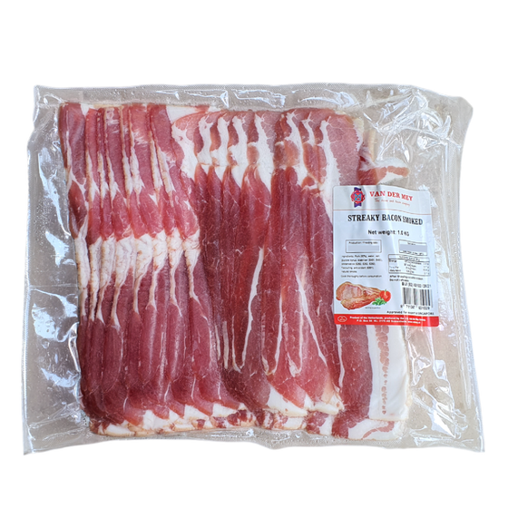 VAN DER MEY PORK STREAKY BACON 猪肉培根切片 - 1KG/PKT