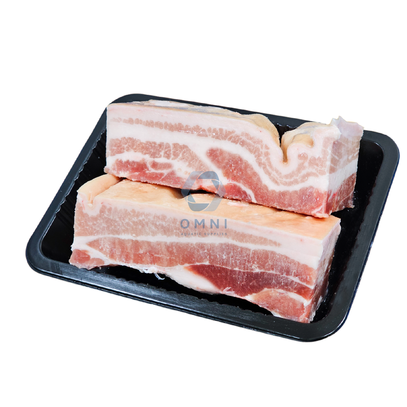 PORK BELLY BLOCK SKIN ON 猪三层肉切块 (带皮) - [APPROX 1KG, CUT 2PCS]
