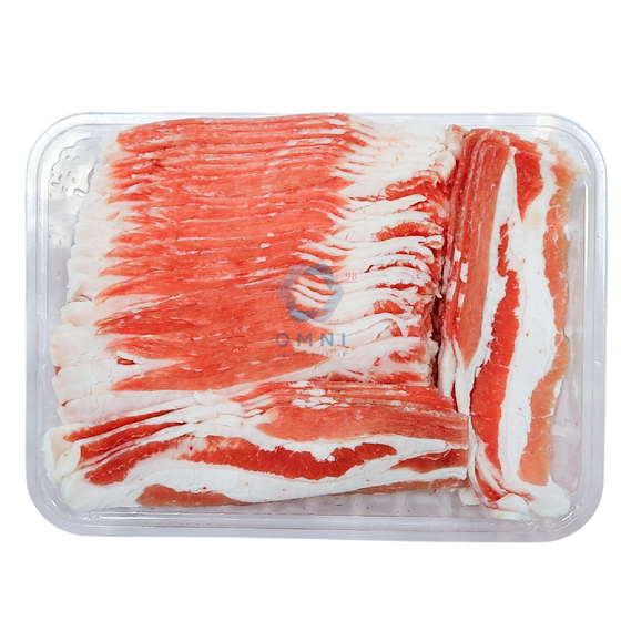 PREMIUM IBERICO PORK BELLY SHABU SHABU (SKINLESS) 西班牙火锅黑猪三层肉片 - 300GM/TRAY