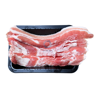 PORK BELLY SHABU SHABU (SKIN ON, 1.5MM) 火锅三层肉片 - 500GM/PKT