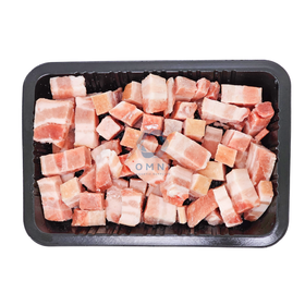PORK BELLY CUBES (SKIN ON) 猪三层肉切粒(带皮) - 500GM/PKT