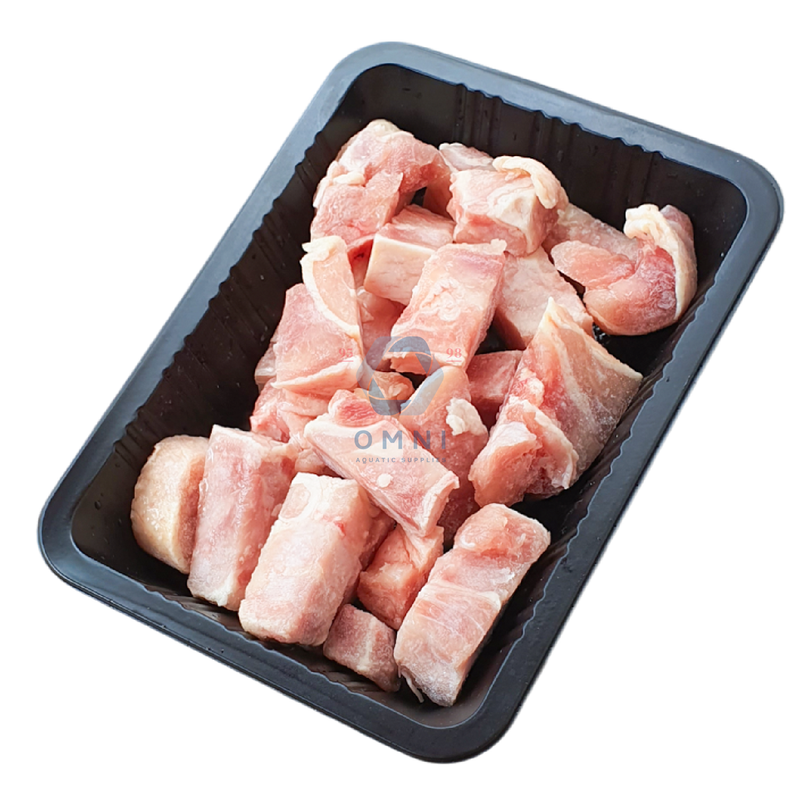 BONELESS CHICKEN LEG CUBE SKIN ON 无骨带皮鸡腿肉切粒 - 4PKTS x 500GM/PKT