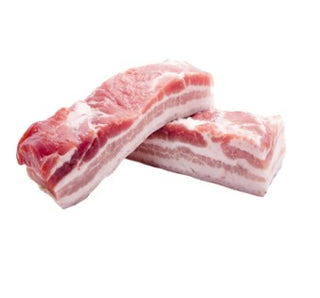 PORK BELLY BLOCK SKIN ON 猪三层肉切块 (带皮) - [APPROX 1KG, CUT 2PCS]