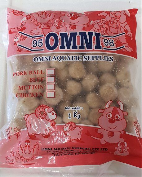 OMNI PORK BALL (MEDIUM) 猪肉丸中 -  100PCS/PKT , 1KG/PKT