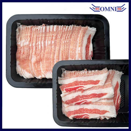 PREMIUM IBERICO PORK BELLY SHABU SHABU (SKINLESS) 西班牙火锅黑猪三层肉片 - 300GM/TRAY