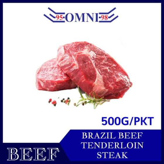 PAN'S MEATS BEEF TENDERLOIN STEAK 潘家肉铺巴西牛柳切 (1.5CM, APPROX 500G/PKT)