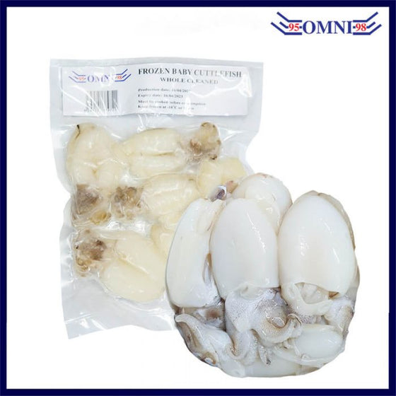 BABY CUTTLEFISH WHOLE CLEANED - 300G/PKT WITH 60% GLAZING
