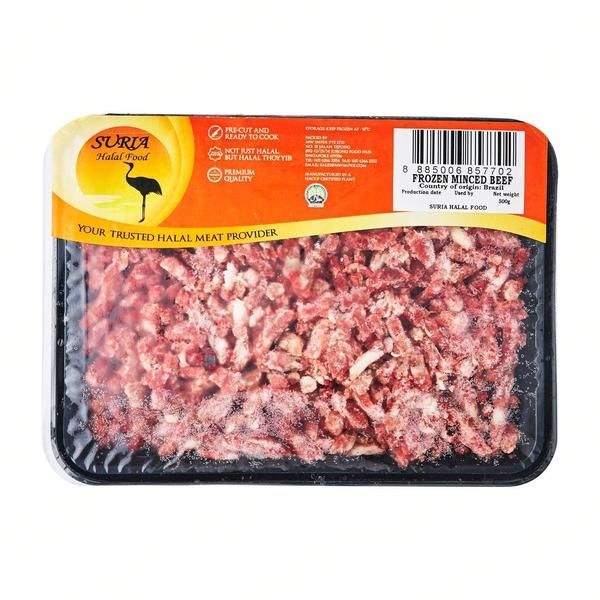 SURIA FROZEN MINCED BEEF (HALAL) (500G/TRAY)